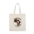 Heritage Pride Tote Bag — African Roots Illustration Cotton Shopper