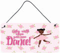 Ballet African American Pigtails Wall or Door Hanging Prints BB5382DS812