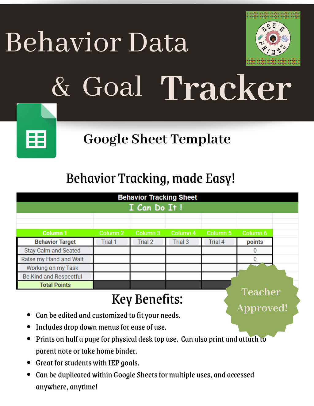 Behavior Goal & If/Then Tracking