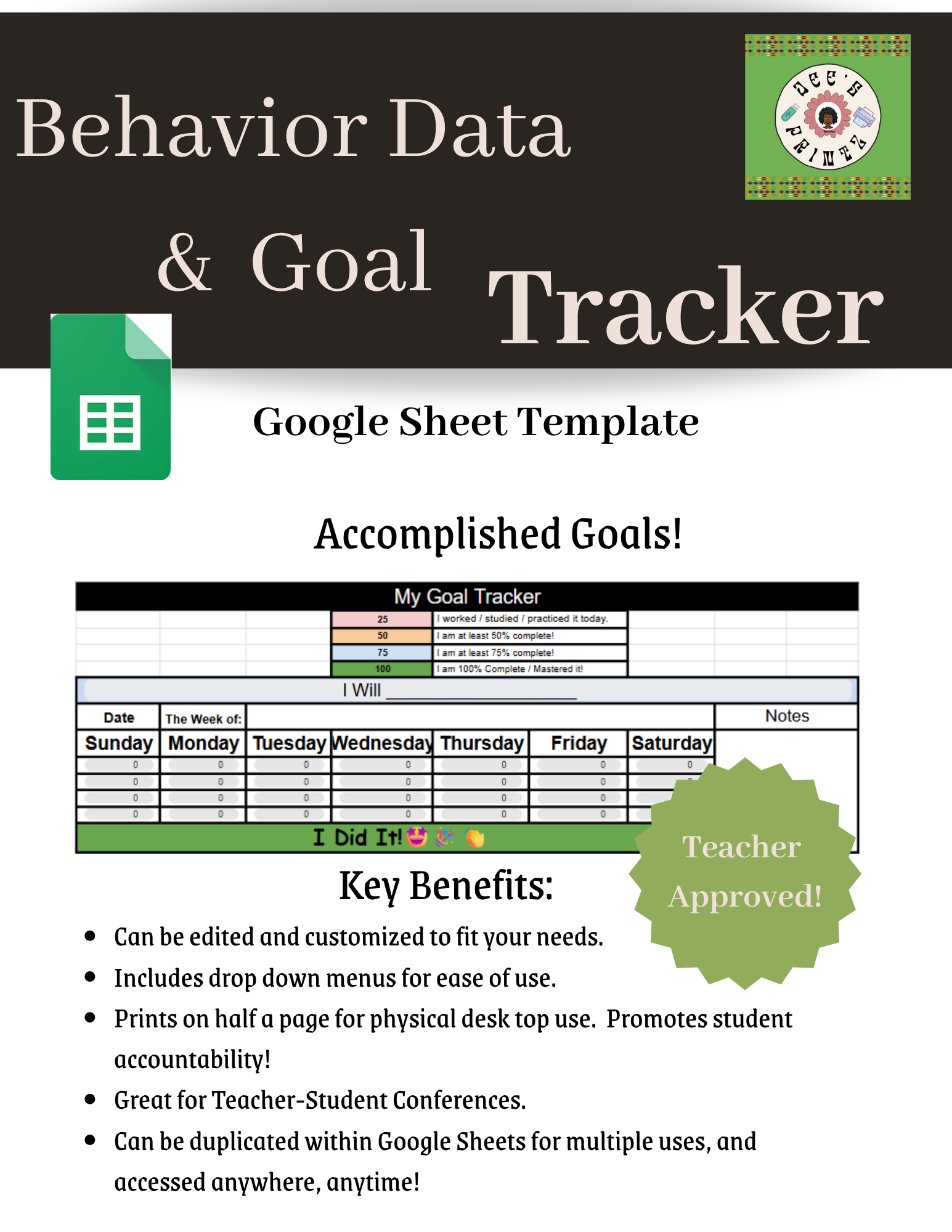 Behavior Goal & If/Then Tracking