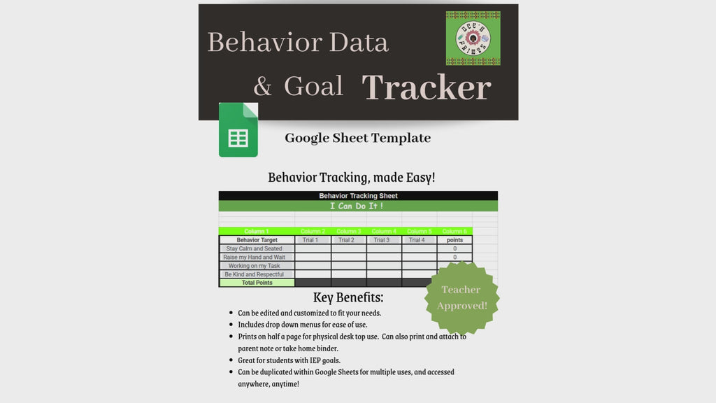 Behavior Goal & If/Then Tracking